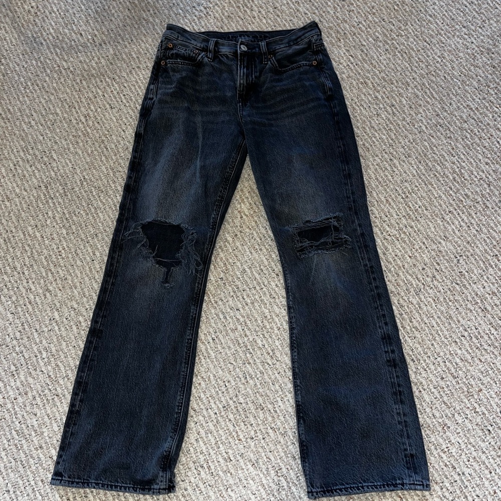 Women’s American Eagle Black 90’s Bootcut Jeans Size 2 SHORT